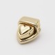 Japanese solid brass 18K real gold plating hardware heart lock