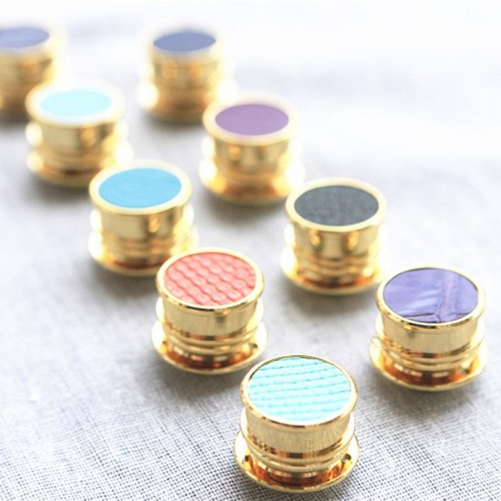 Japanese solid brass 18K real gold plating hardware round spring lock