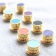 Japanese solid brass 18K real gold plating hardware round spring lock