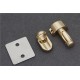 Japanese solid brass 18K real gold plating hardware spring lock Japanese solid brass 18K real gold plating hardware spring lock