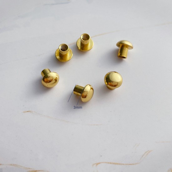 10pc/lot stainless steel mushroom stud