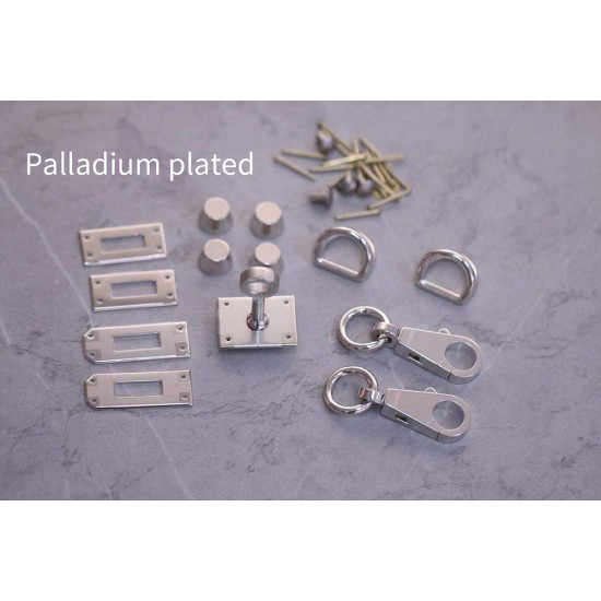 Palladium and thick 24K real gold plated Hermes hardware kit