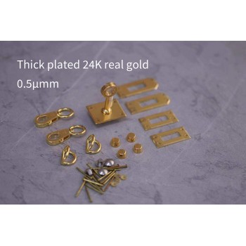 Palladium and thick 24K real gold plated Hermes hardware kit Palladium and thick 24K real gold plated Hermes hardware kit