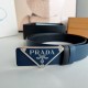 Prada waist belt buckle 35mm black and blue