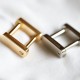 Japanese solid brass screw bar square buckle, 2pc/lot