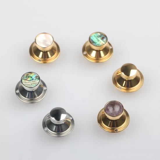shell cap spring lock, solid brass, 18K gold, hardware