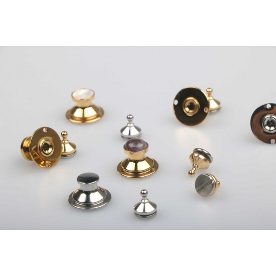 Japanese solid brass 18K real gold plating hardware shell cap spring lock Japanese solid brass 18K real gold plating hardware shell cap spring lock