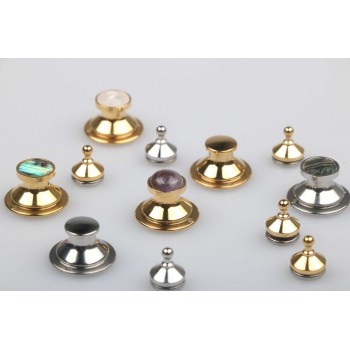 Japanese solid brass 18K real gold plating hardware shell cap spring lock Japanese solid brass 18K real gold plating hardware shell cap spring lock