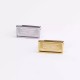 Stainless steel DIY inlay leather square and round bag lock Stainless steel DIY inlay leather square and round bag lock
