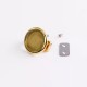 Stainless steel DIY inlay leather square and round bag lock Stainless steel DIY inlay leather square and round bag lock