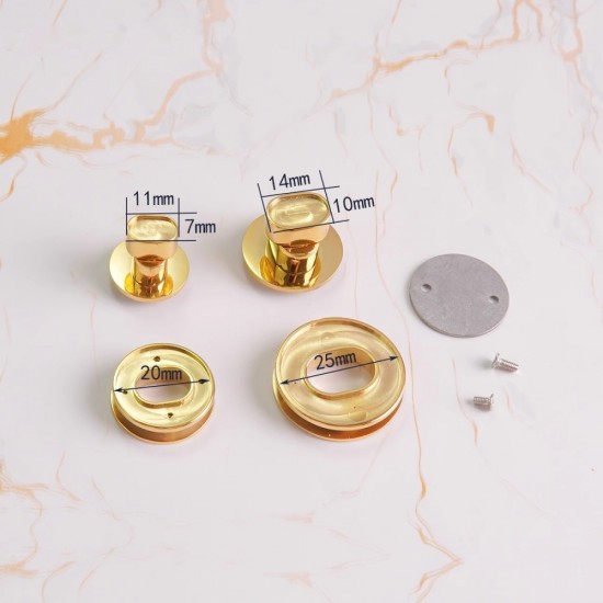 Stainless steel DIY inlay twist lock 20mm 25mm Stainless steel DIY inlay twist lock 20mm 25mm