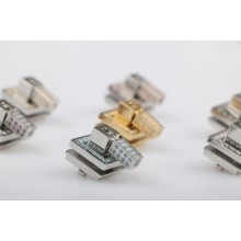 Stainless steel SWAROVSKI fold lock