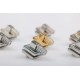 Stainless steel SWAROVSKI fold lock