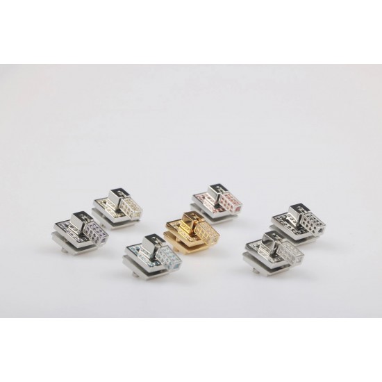 Stainless steel SWAROVSKI fold lock