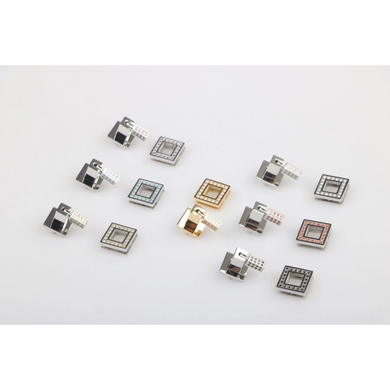 Stainless steel SWAROVSKI fold lock