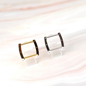 4pc/lot stainless steel arc square ring