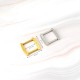 4pc/lot stainless steel arc square ring