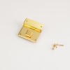 Stainless steel clic square bag lock without logo
