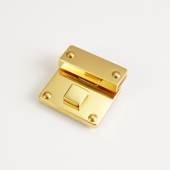 Stainless steel clic style square bag lock