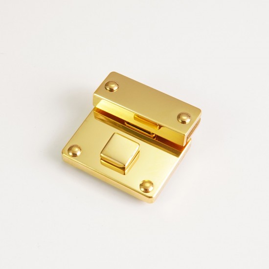 Stainless steel clic style square bag lock