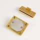 Stainless steel clic style square bag lock