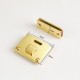 Stainless steel clic style square bag lock