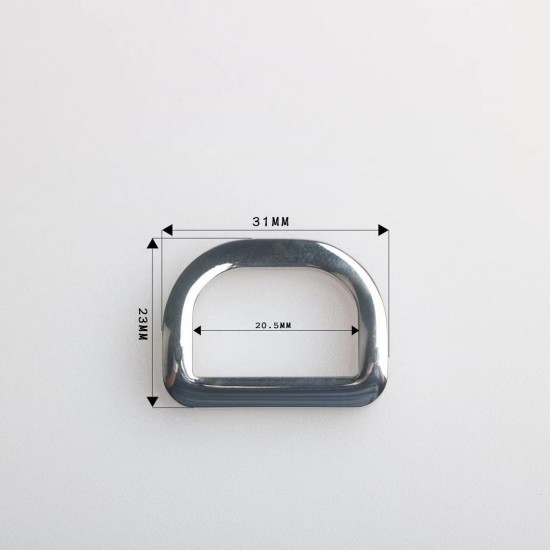 6pc/lot stainless steel curved D-ring