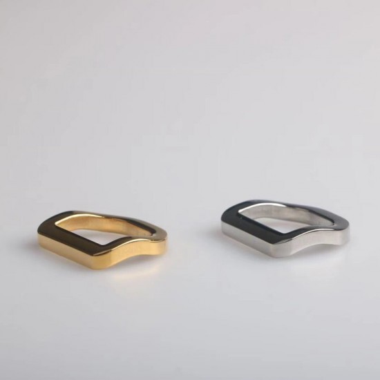 6pc/lot stainless steel curved D-ring