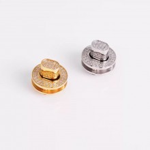 Stainless steel diamond round twist bag lock