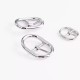 Stainless steel egg shoulder strap belt buckle 12mm, 15mm, 20mm, 4pc/lot