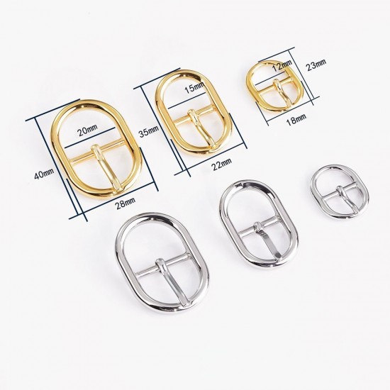 Stainless steel egg shoulder strap belt buckle 12mm, 15mm, 20mm, 4pc/lot