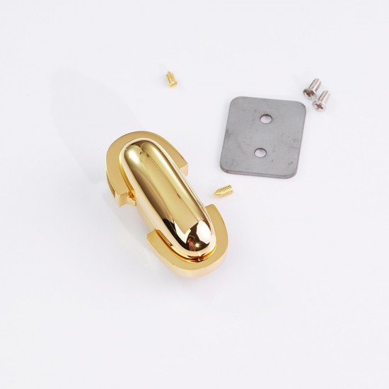 Stainless steel ellipses curved face twist bag lock