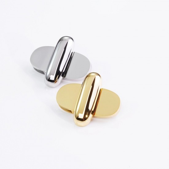 Stainless steel ellipses curved face twist bag lock