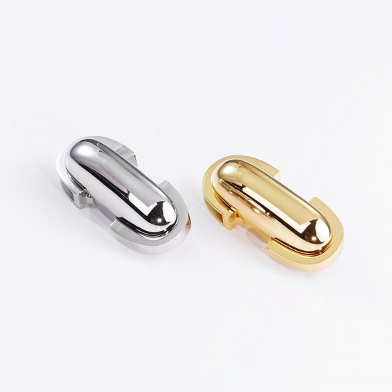 Stainless steel ellipses curved face twist bag lock