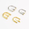 Stainless steel half round horse hoof needle buckle, 2pcs/lot