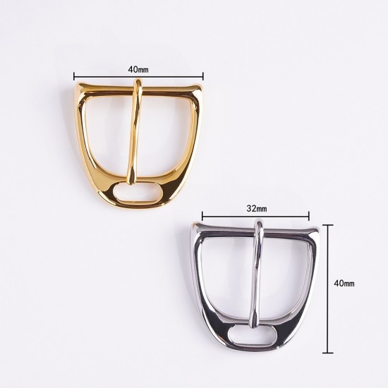 Stainless steel horse stirrup needle waist belt buckle 32mm
