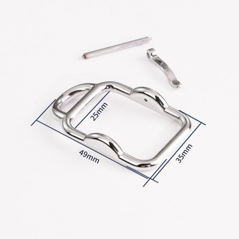 Stainless steel messenger style needle waist belt buckle 25mm