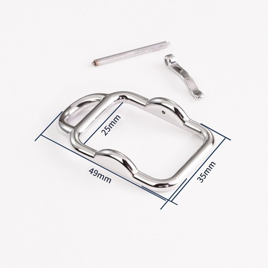 Stainless steel messenger style needle waist belt buckle 25mm
