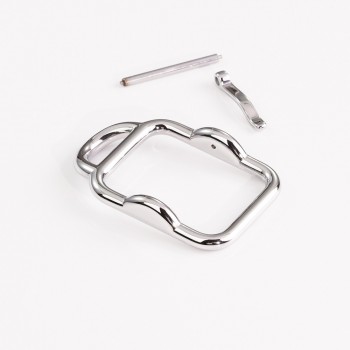 Stainless steel messenger style needle waist belt buckle 25mm