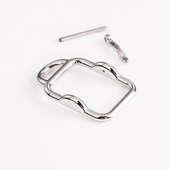 Stainless steel messenger style needle waist belt buckle 25mm