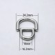 High quality stainless steel moveable double D-ring, 2pc/lot