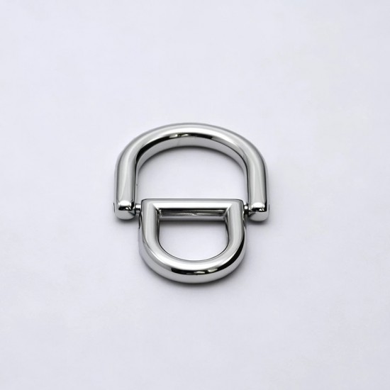 High quality stainless steel moveable double D-ring, 2pc/lot