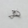 High quality stainless steel parted round handle tabs, 2pc/lot
