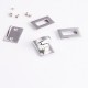 Stainless steel rectangle curved face twist bag lock