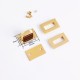 Stainless steel rectangle curved face twist bag lock