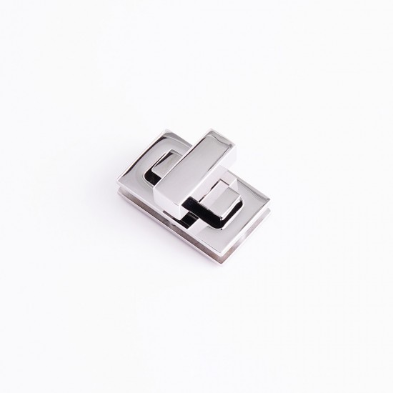 Stainless steel rectangle flat face twist bag lock