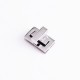 Stainless steel rectangle flat face twist bag lock