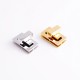 Stainless steel rectangle flat face twist bag lock