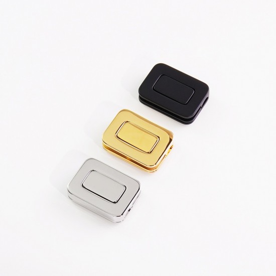 Stainless steel rectangle spring latch bag lock