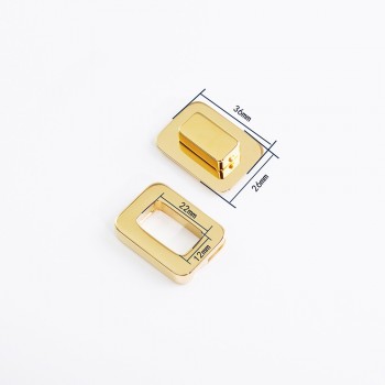 Stainless steel rectangle spring latch bag lock Stainless steel rectangle spring latch bag lock